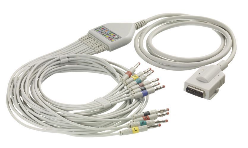 Burdick One Piece 10 Lead EKG Cable with leadwires Banana 4.0 IEC